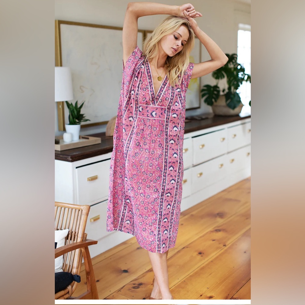 Emerson Fry India Collection FRANCINA CAFTAN - ROSE LUREX
